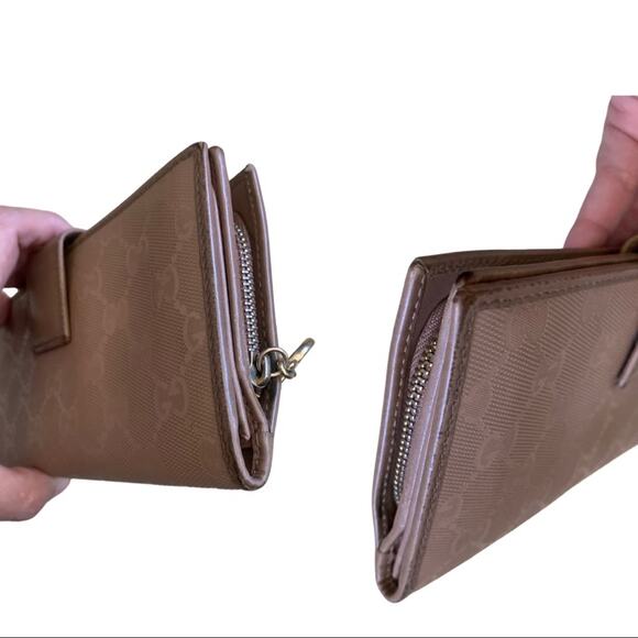 Gucci Dusty Rose Light Pink GG Bifold Wallet AUTHENTIC - Picture 3 of 8